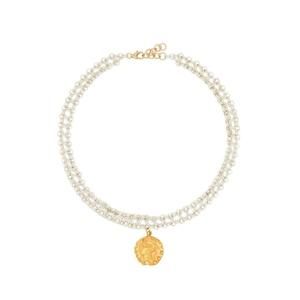 Alighieri - 24K Gold-Plated Woven Tapestry Amulet Necklace